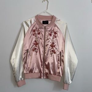 Love Tree Pink Bomber Jacket
